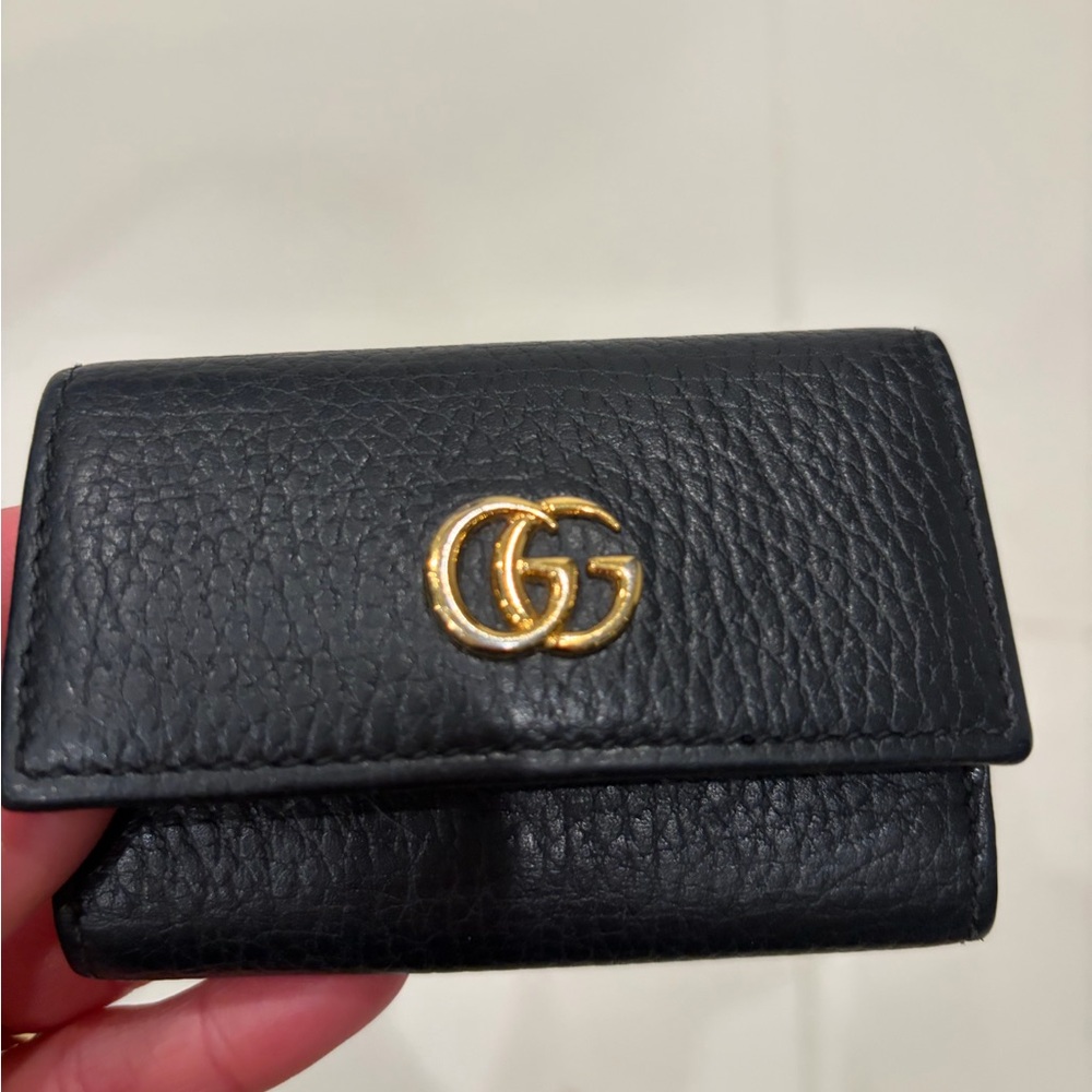 Gucci Black Leather Key Holder Case